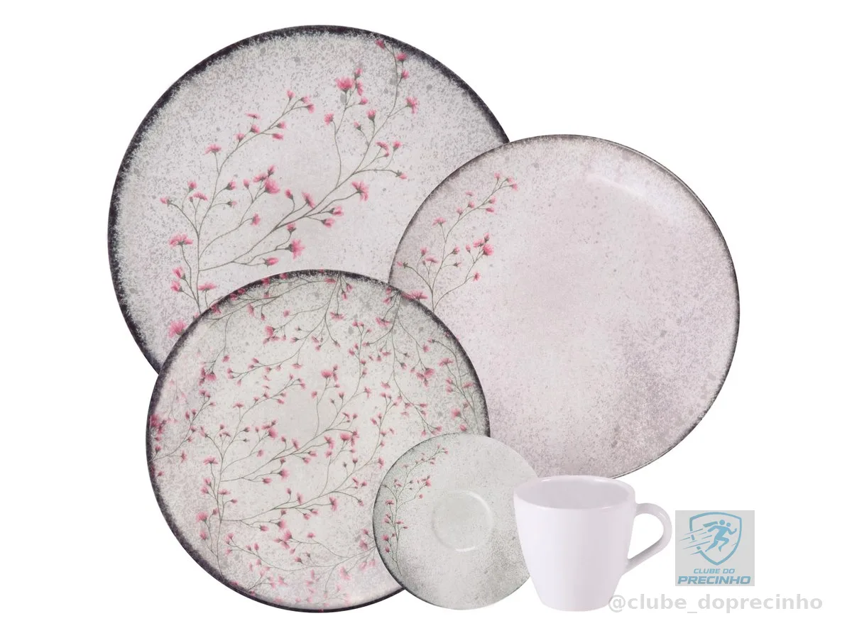 Tramontina Aparelho de Jantar Floralis em Porcelana Decorada 20 Peças