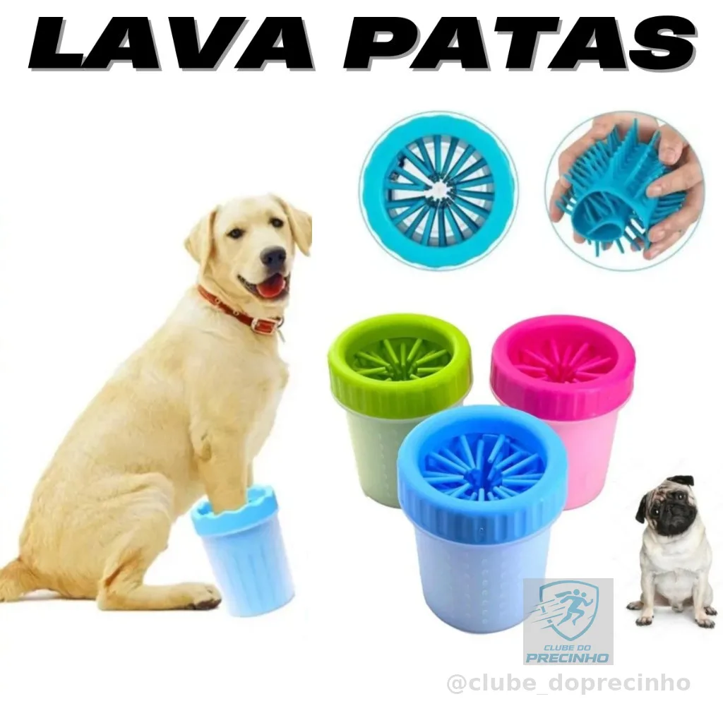 Lava Patas para Cachorros Pequenos Silicone Portátil Limpa Patas Pet Copo Limpador Fácil Uso