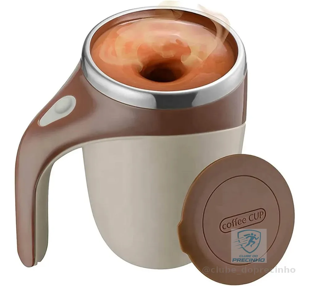 Copo Caneca Mixer Elétrica Mistura 400ml Com Tampa