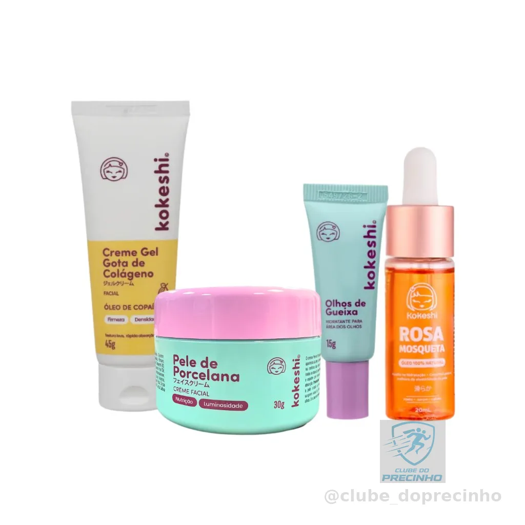 Kit Renovadores Gota de Colágeno e Rosa Mosqueta Kokeshi