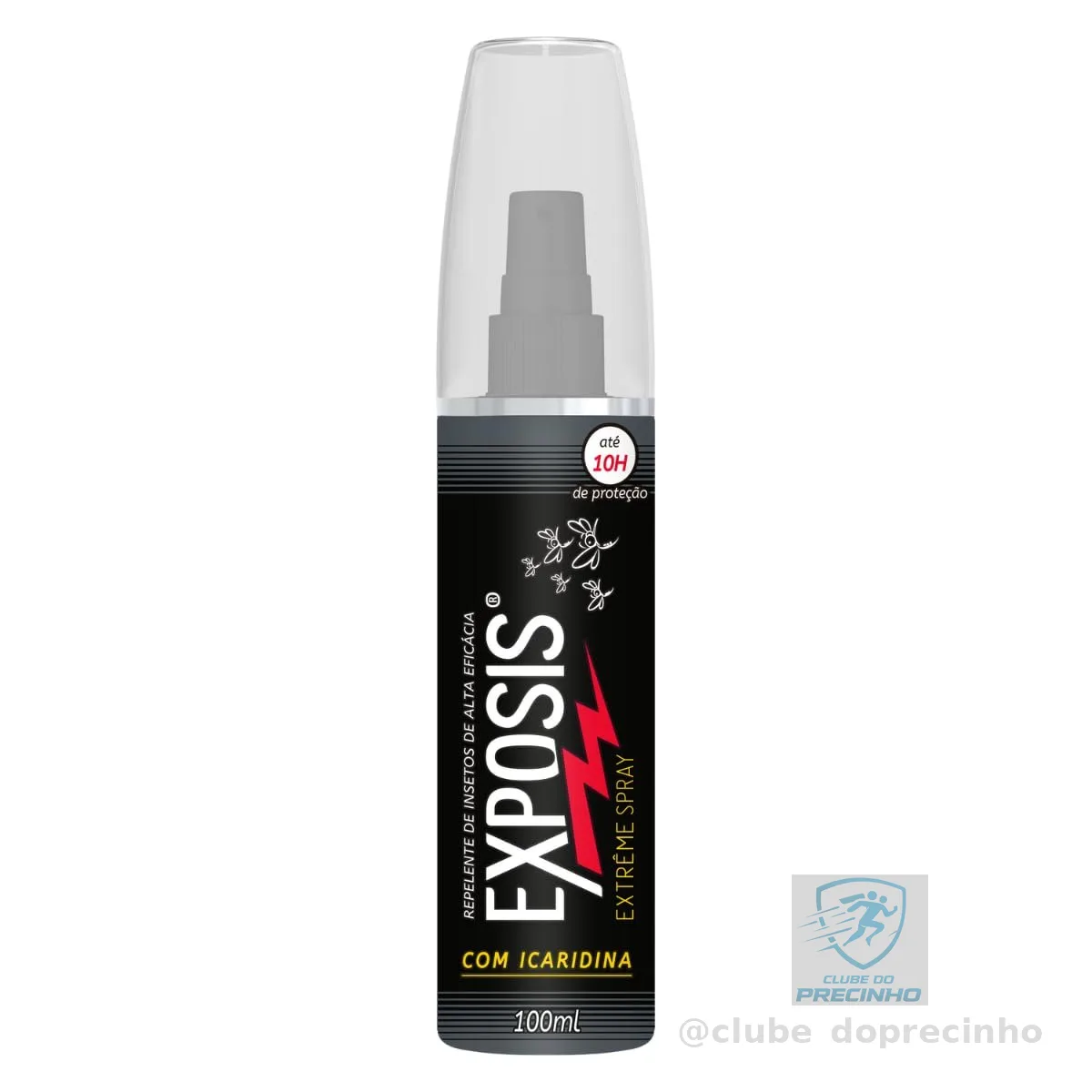 Exposis Extreme, Repelente de Mosquitos com Icaridina, Spray, Alta eficácia, Até 10h de Proteção, A Partir dos 6 Meses, Hipoalergênico e sem perfume, Testado dermatologicamente, 100ml