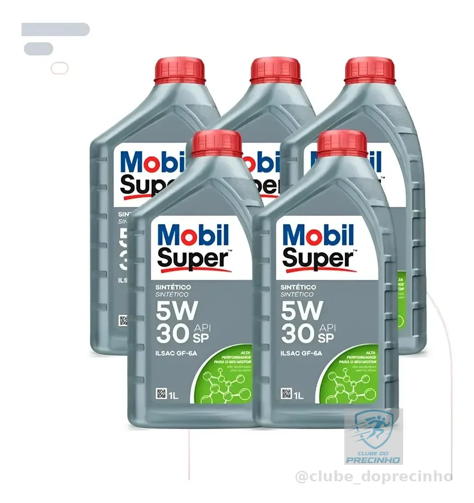 5 Litros Oleo Lubrificante Mobil Super 5w30 Sintético Api Sp