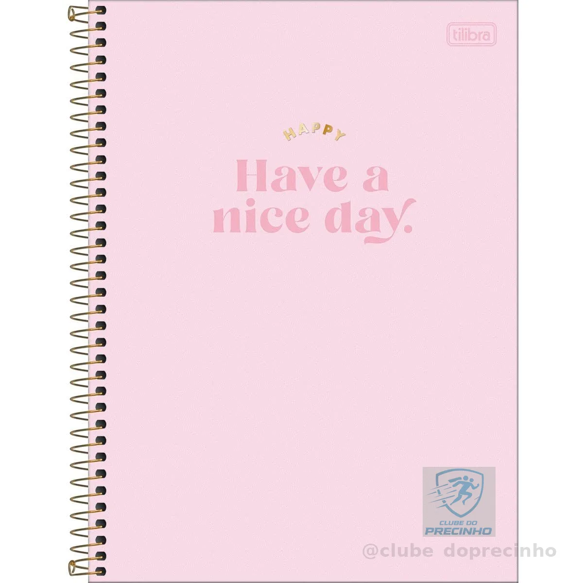 Caderno de 01 Matéria Capa Dura 2020 Happy 80 Folhas - Pacote com 4, Tilibra, 30.543-0, Multicolorido