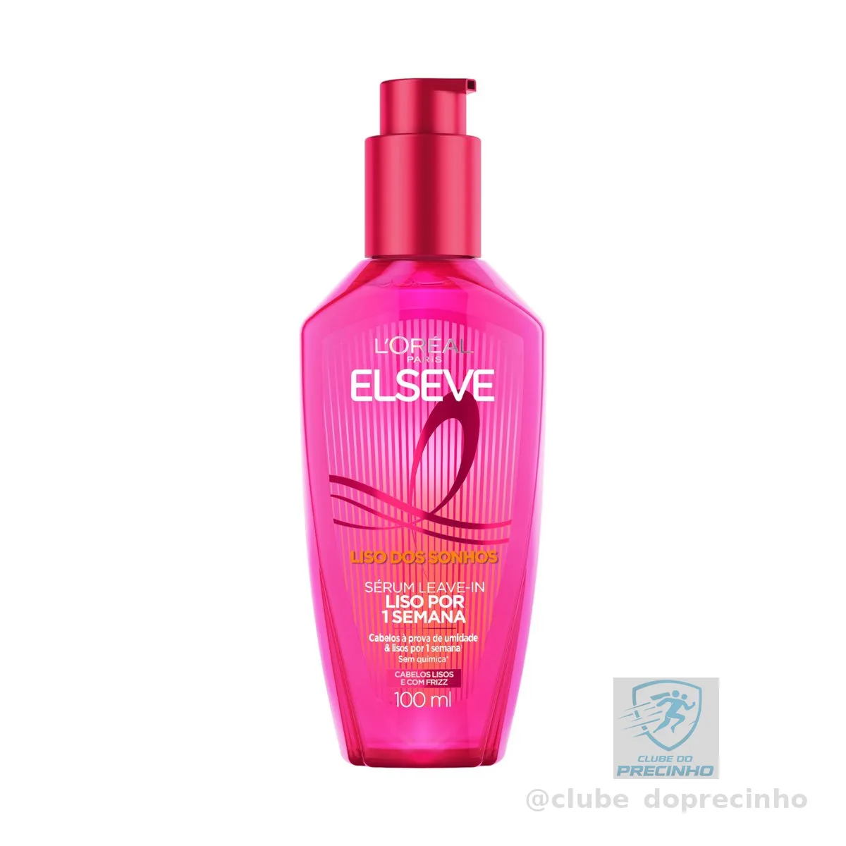 L'Oréal Paris Elseve Sérum Leave-in Liso dos Sonhos com Tecnologia Ativada por Calor, Antifrizz, Protetor Térmico e Barreira Contra Umidade, 100ml