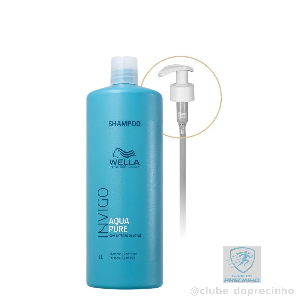 Kit Wella Professionals Balance Acqua Pure Invigo Shampoo Válvula Pump (2 produtos)