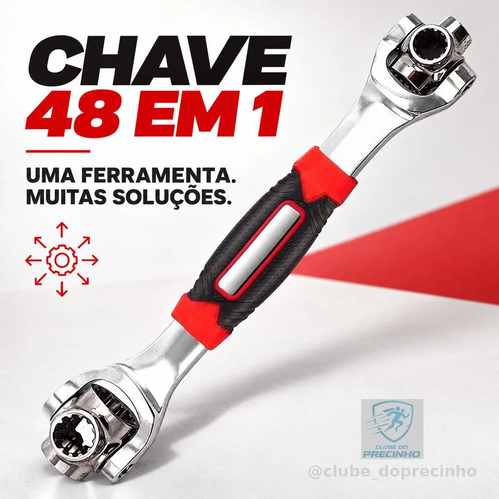 Chave Multiuso Coroa do Role  48 Em 1  chave Soquete  360º Chave Grifo Universal Chave Grifo