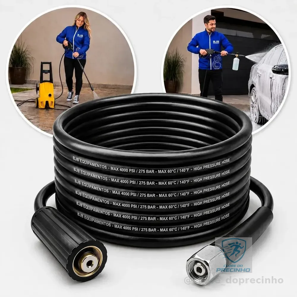 Mangueira Lavadora Alta Pressão Compativel com Wap Ousada Plus 2200, Atacama Black 2200, Tekna HLX110 com 5 metros
