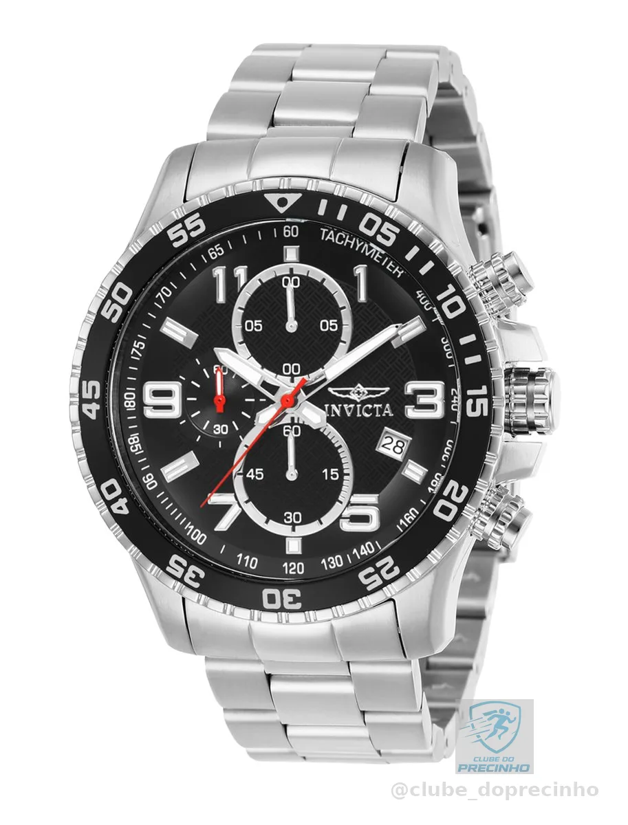 Invicta Relógio masculino de quartzo especial de aço inoxidável - 45 mm