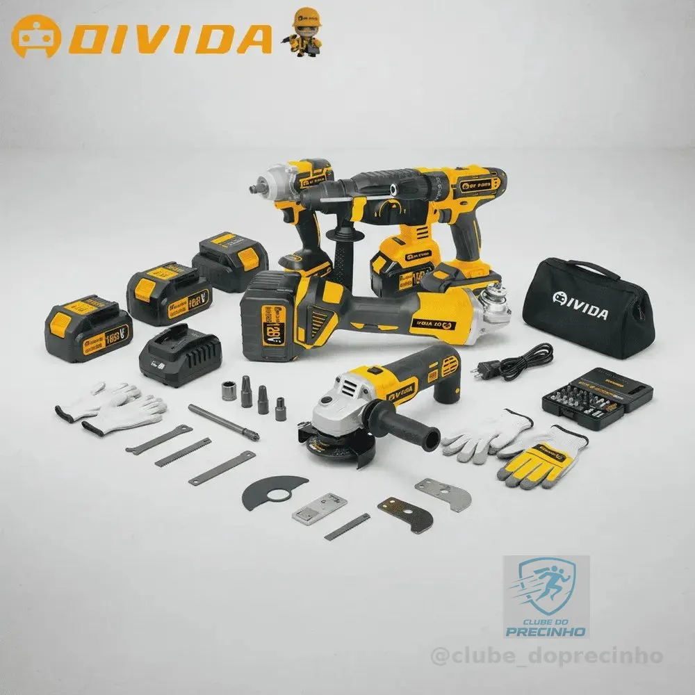 Kit Ferramentas Elétricas 128v Conjunto 4 Peças Profissional
