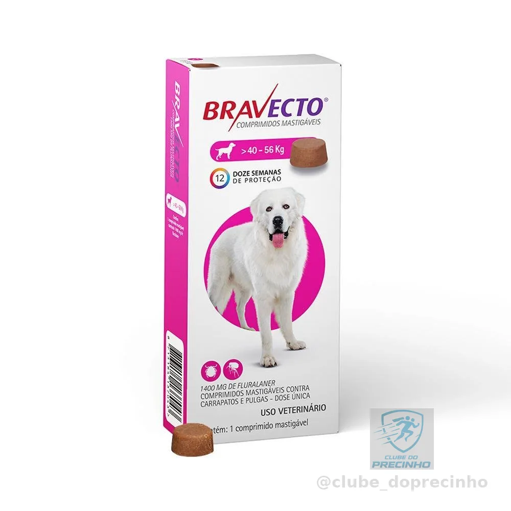 Antipulgas e Carrapatos Bravecto Msd Para Cães de 40 a 56kg