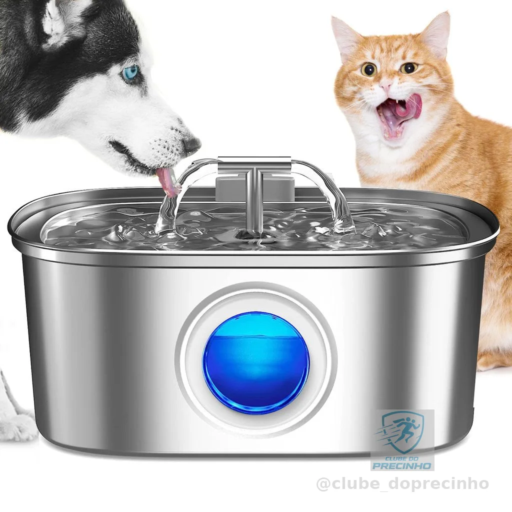 Newpet Fonte De Água Para Pet Gatos De Aço Inoxidável 3.2 L Alta qualidade