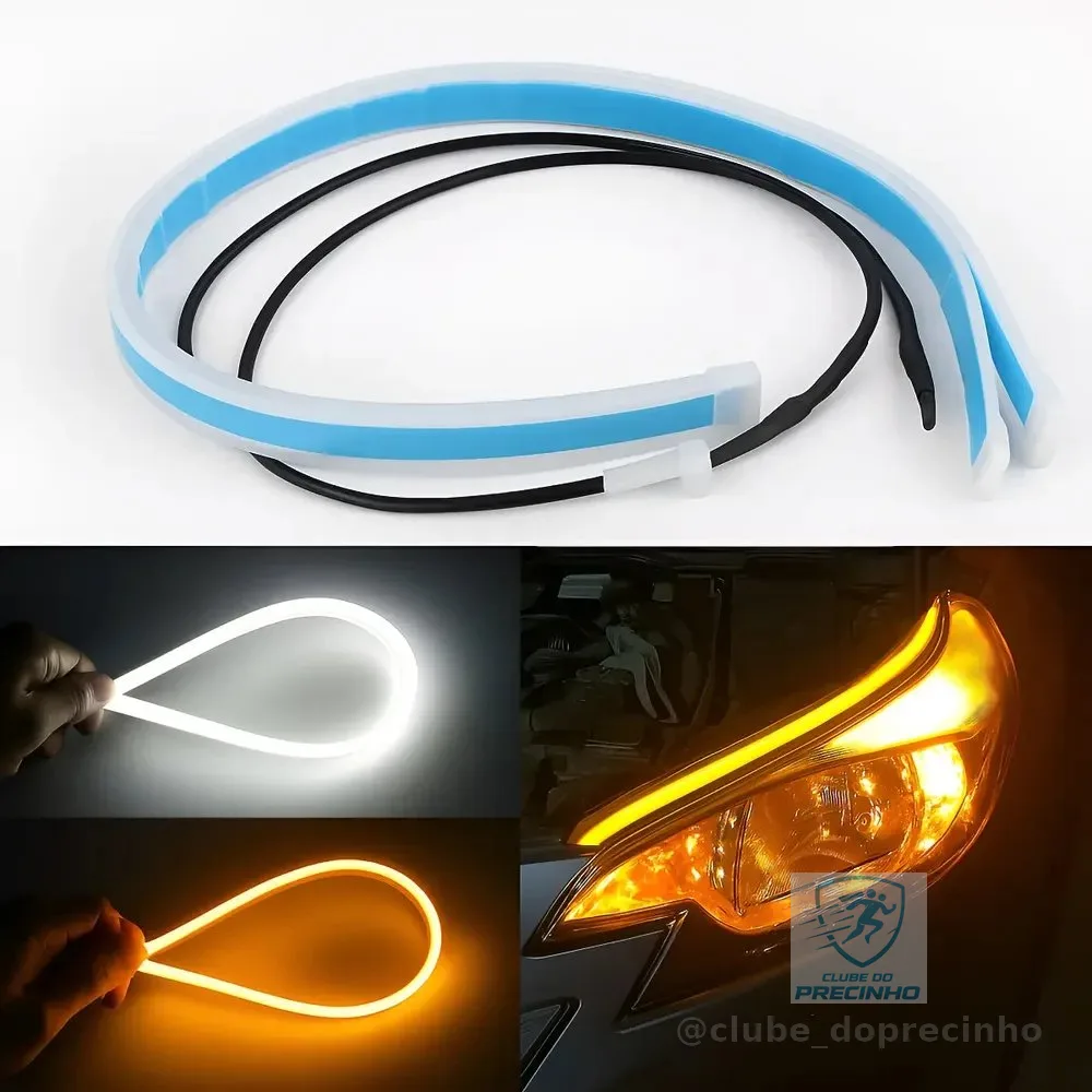 Fita Led Par 60cm Drl Farol E Seta Sequencial Universal