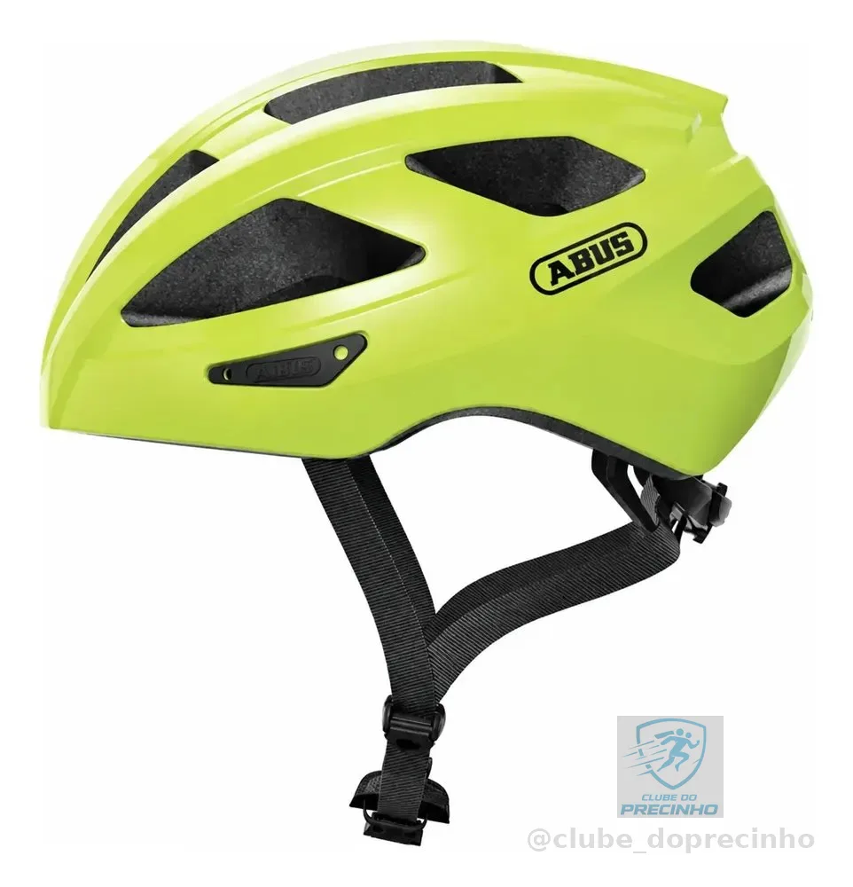 Capacete Ciclismo Abus Macator In-mold Amarelo Neon Sinal Amarelo