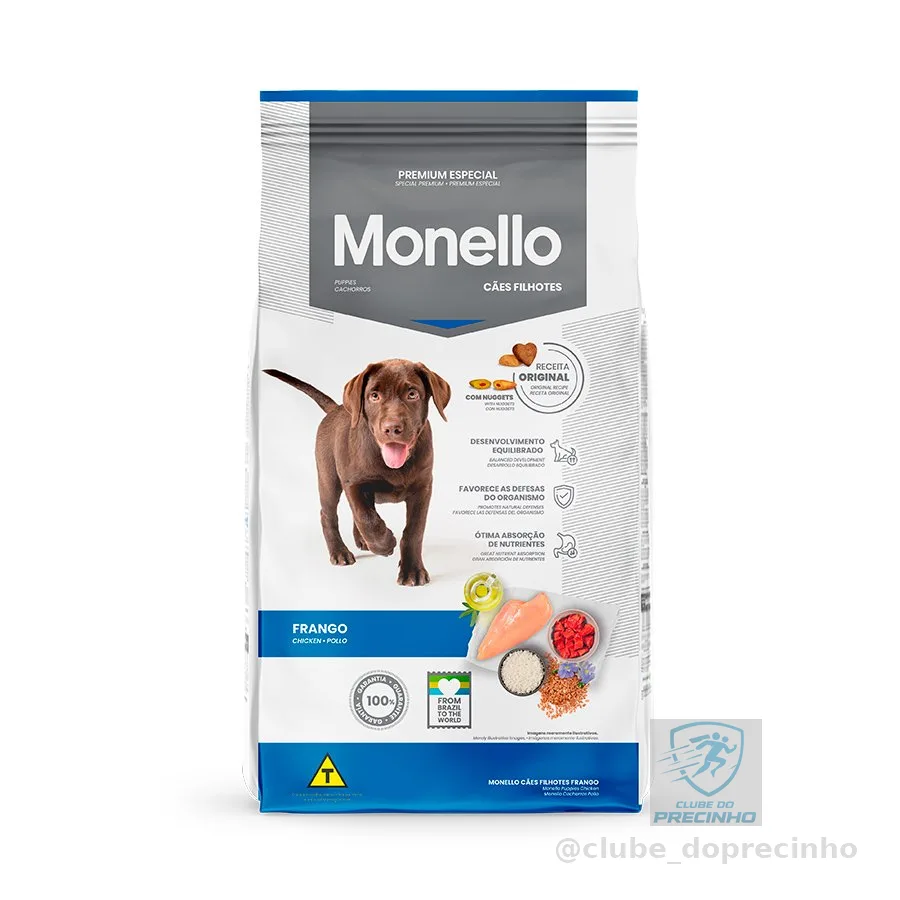 Ração Monello Dog para Cães Filhotes Sabor Frango de 1kg