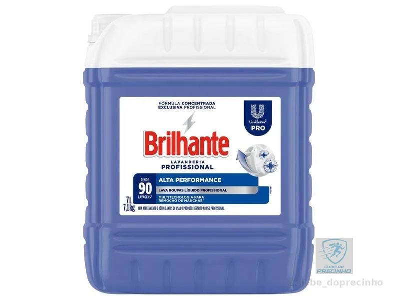 Sabão Líquido Brilhante Alta Performance Concentrado Profissional 7L