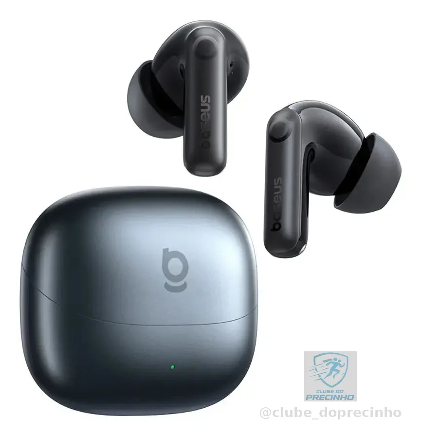 Fone Ouvido Bluetooth Baseus Bass Bp1 Pro Cancelamento Ruído Cor Preto