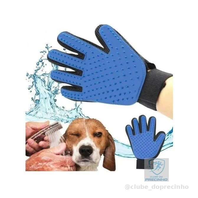 Luva Nano Magnético Tira Pelos Pets Cães Gatos True Touch