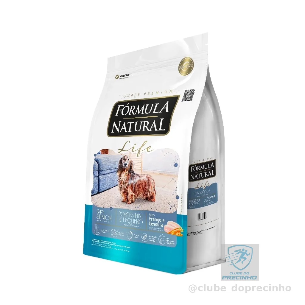 Ração Fórmula Natural Life Cães Sênior Mini e Pequeno 1kg Adimax
