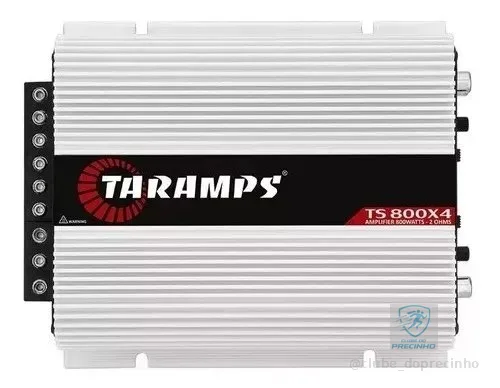 Modulo Taramps Ts 800 Rms Ts800x4 2 Ohms Amplificador 800w Entrada Rca E Fio T800 4 Canais Som Automotivo