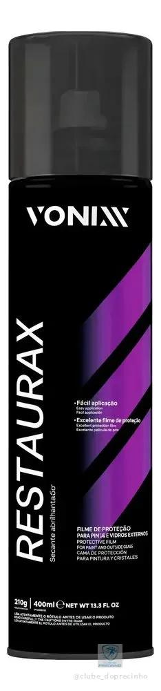 Vonixx Restaurax Spray 400ml Proteção E Revitalização De Plásticos