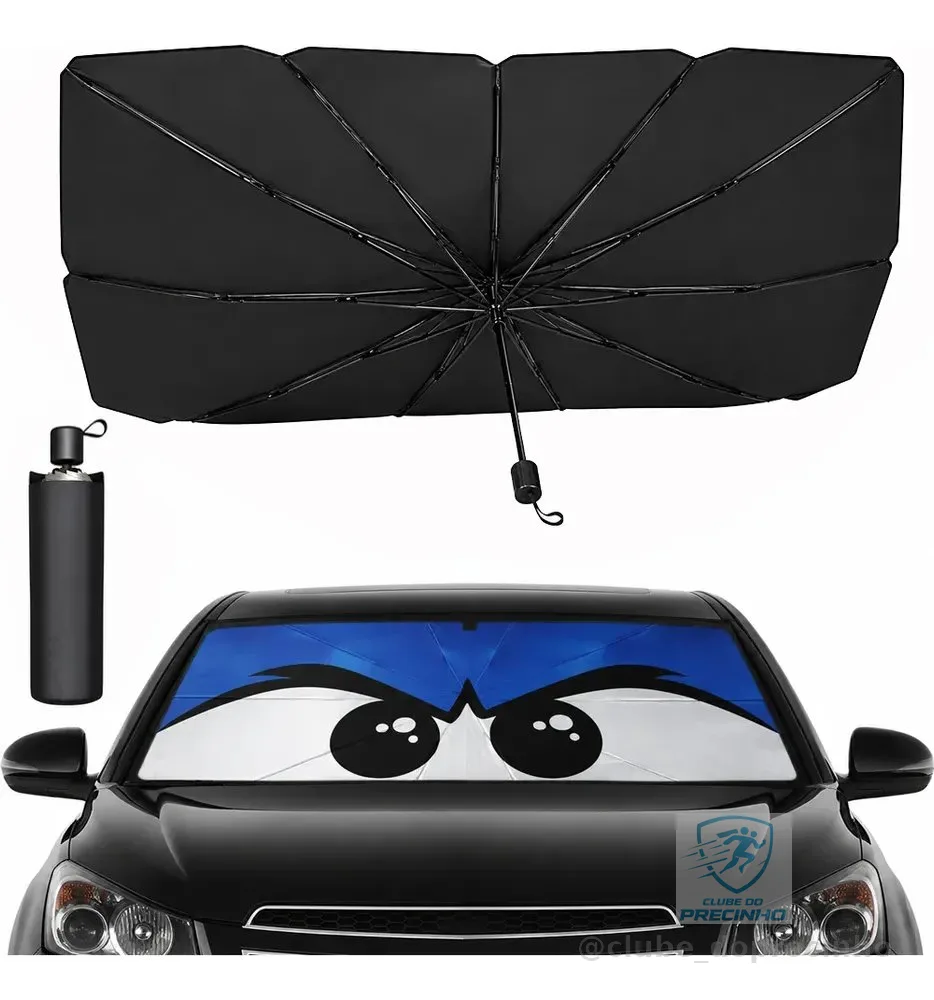 Quebra Sol Para Brisa Carro Protetor Solar Chuva(olho Preto)