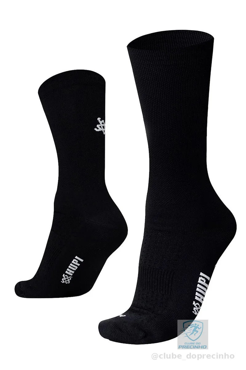 Meia Hupi Run para Corrida Preto/branco, Cor: Preto/branco