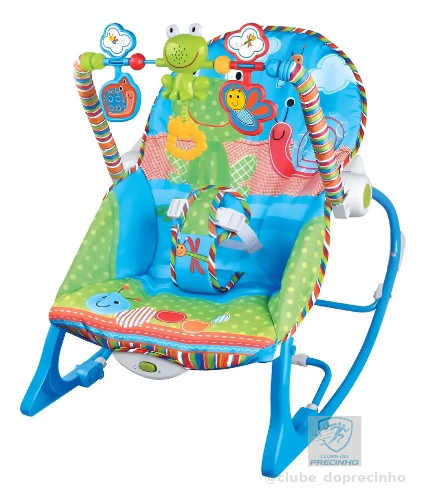 Cadeirinha Descanso Bebe Musical Maxi Baby Até 18kgs Azul