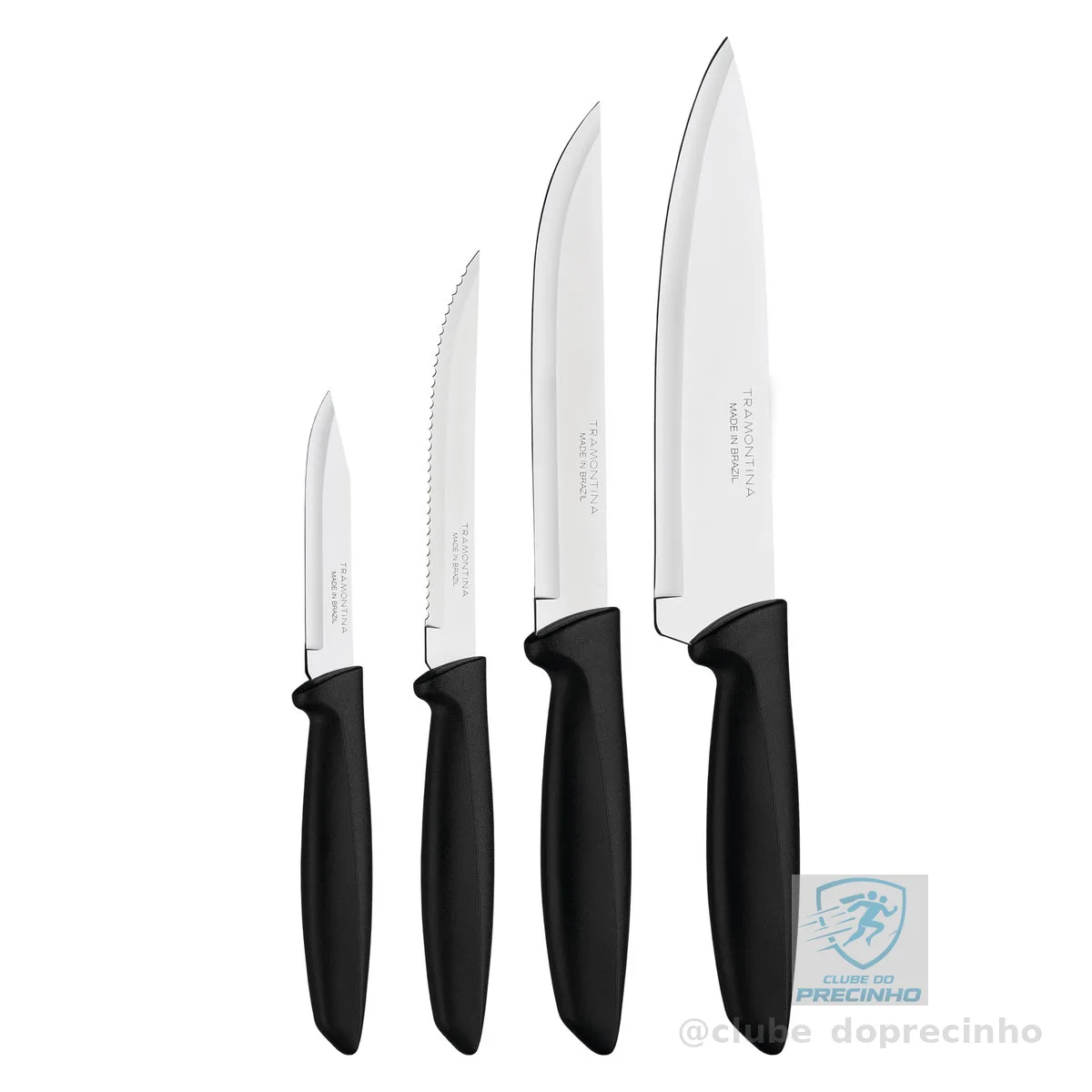 Tramontina JOGO FACAS INOX 4PC PLENUS PRE, Preto