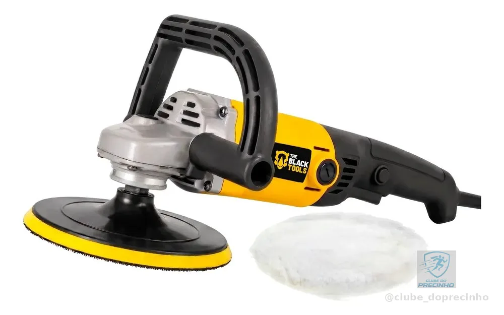 Politriz Automotiva Angular 1300w 180mm 7 Polegadas 3800rpm Amarelo E Preto 127v