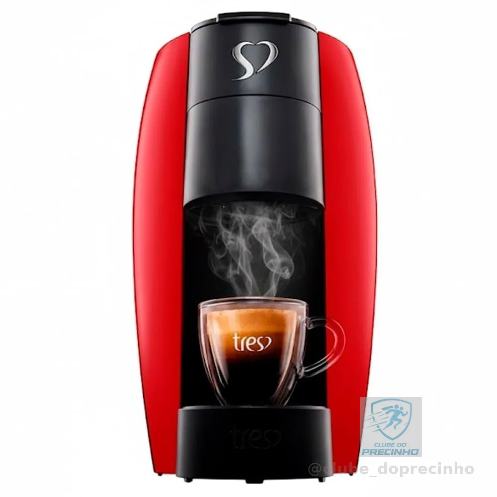 3 Corações TRES Cafeteira Espresso e Multibebida LOV Vermelha - 220V