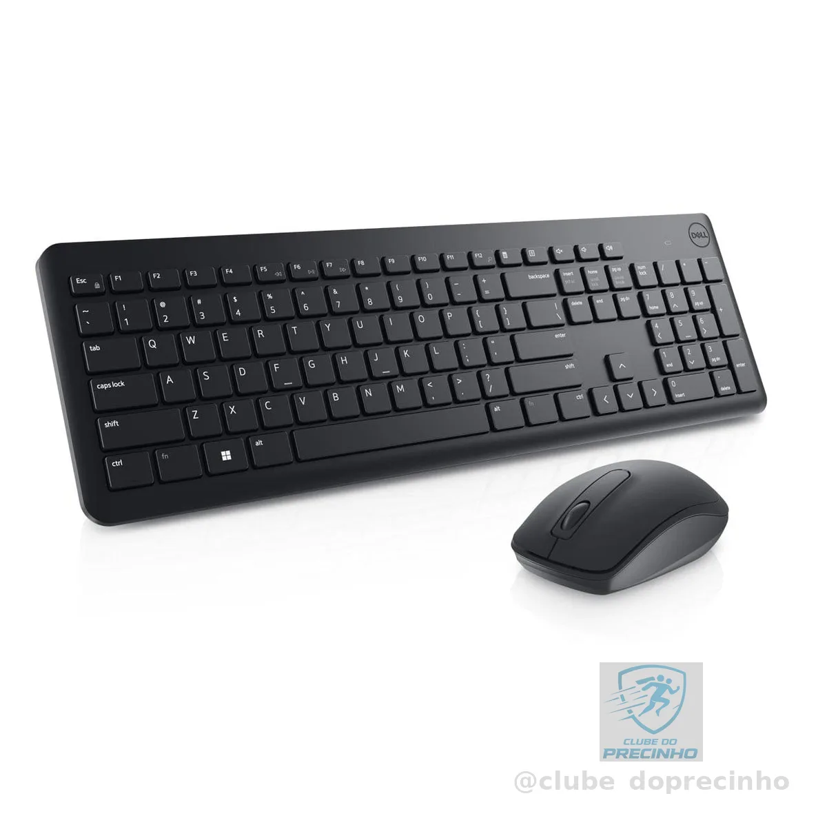 Combo Teclado e Mouse Sem Fio Dell KM3322W 1858, Receptor USB 2,4 GHz