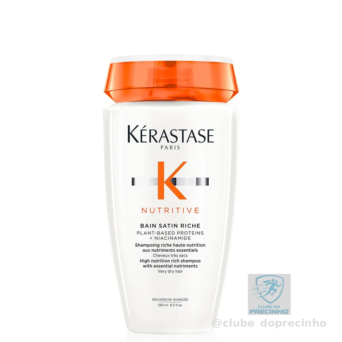 Kérastase Nutritive Bain Satin Riche Shampoo Nutritivo para Cabelos Finos e Médios, Secos e Ressecados, Nutrição Profunda com Ativos Anti-ressecamento 250ml