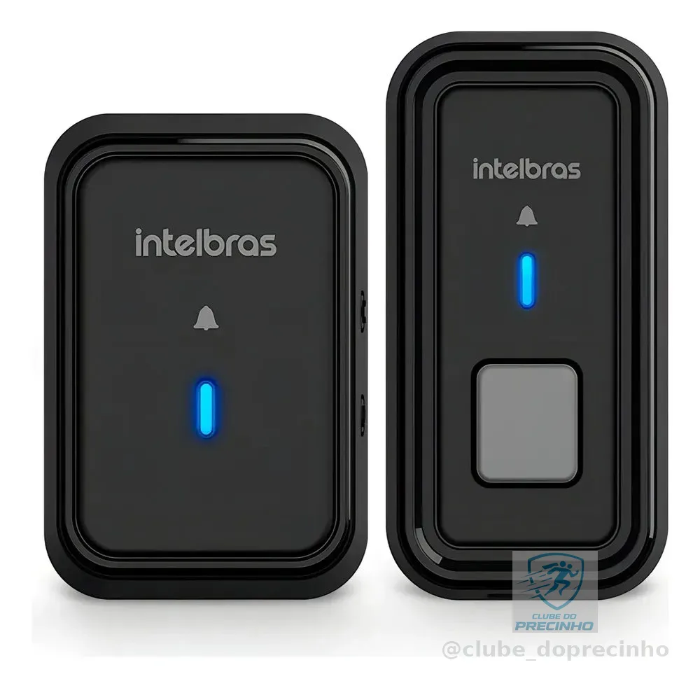 Campainha Sem Fio Intelbras Cib 101s Com Bateria - Cor Preta