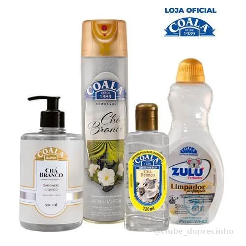 Kit Casa Limpa Coala/Zulu Perfumes - Chá Branco