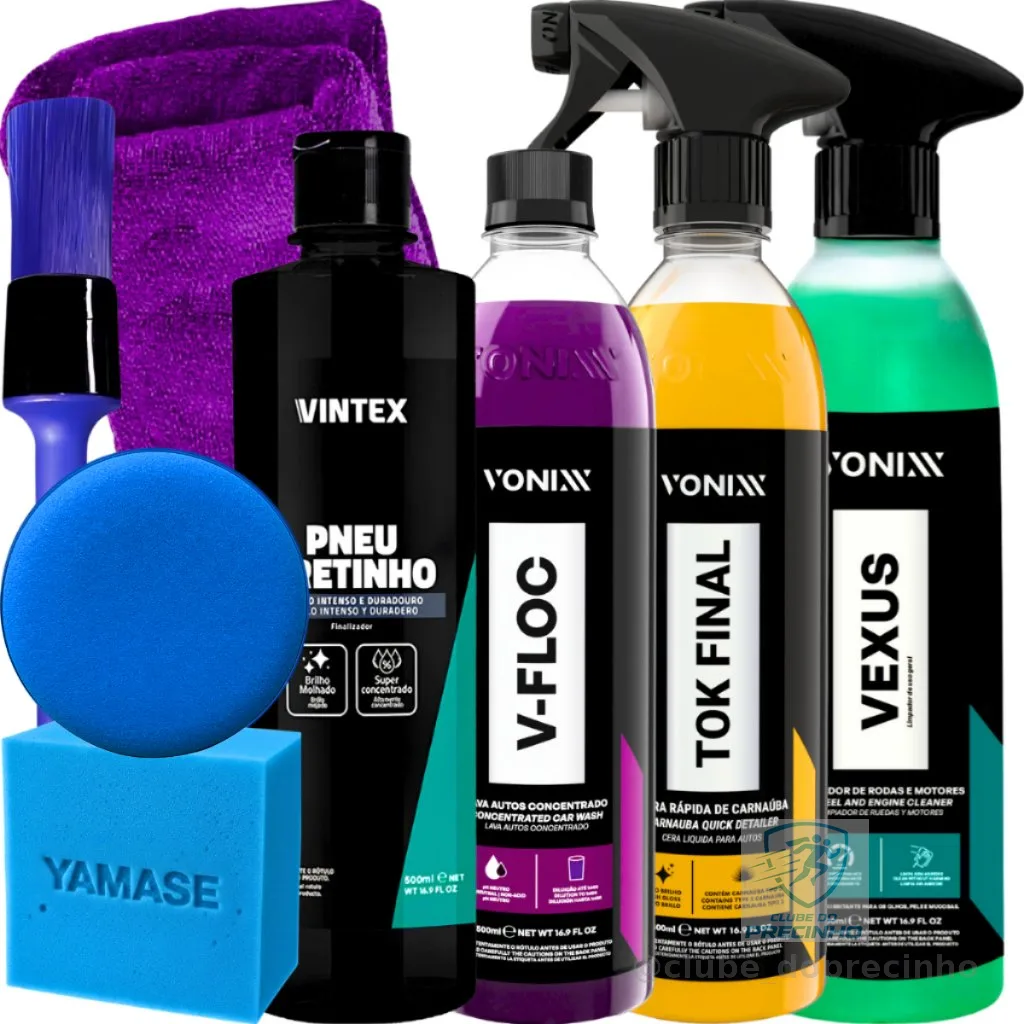 KIT SHAMPOO V-FLOC CERA TOK FINAL VEXUS VONIXX PRETINHO VINTEX