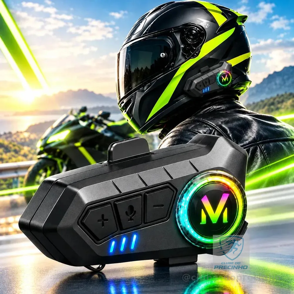 Fone De Ouvido Para Capacete Intercomunicador Moto Sem Fio