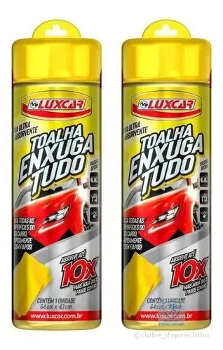 Toalha Mágica PVA Luxcar Superabsorvente Enxuga Tudo 2 Unidades