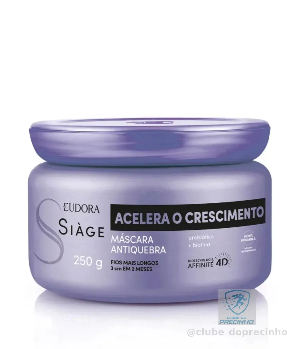 SIAGE MASCARA CAPILAR ACELERA O CRESCIMENTO 250g RPCK, Eudora Siàge