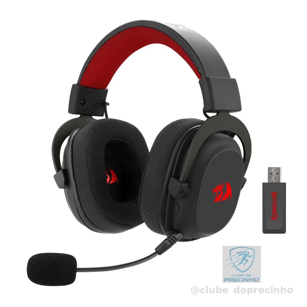 Headset Gamer Redragon Zeus Pro Preto Sem Fio 7.1 H510-PRO