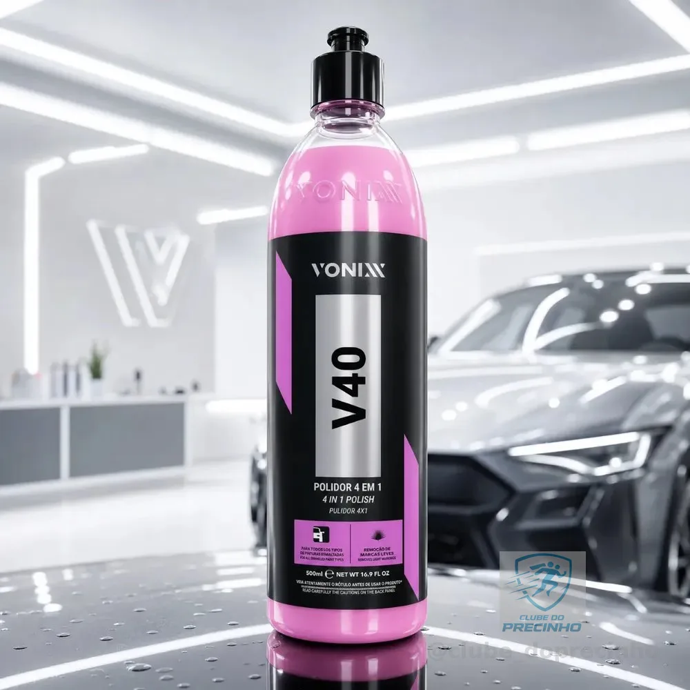 Polidor 4 Em 1 Corte Refino Lustro Protecao V40 500ml Vonixx Rosa-claro 0