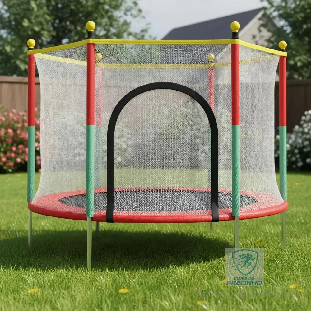 Cama Elástica Pula-Pula Brinq Kids 1,4m Infantil Com Rede Segurança
