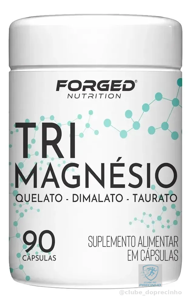 Tri Magnésio Quelato Dimalato Taurato 90 Cápsulas Alta Absorção - Forged Nutrition Sem Sabor