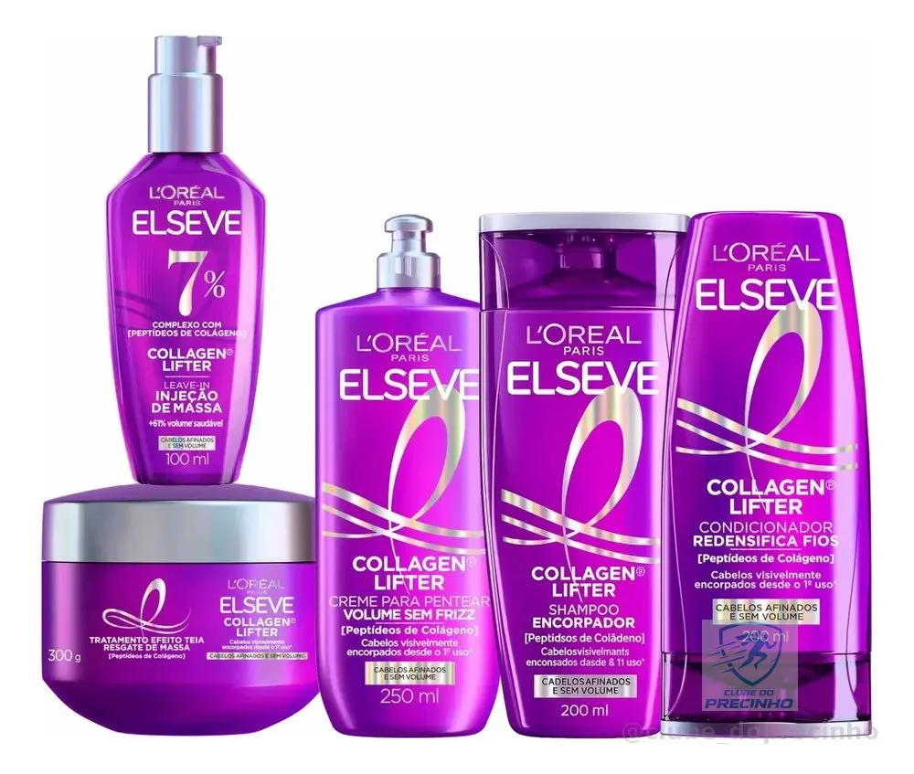 Kit Completo Elseve Collagen Lifter 5 Produtos L`oréal Paris 200ml