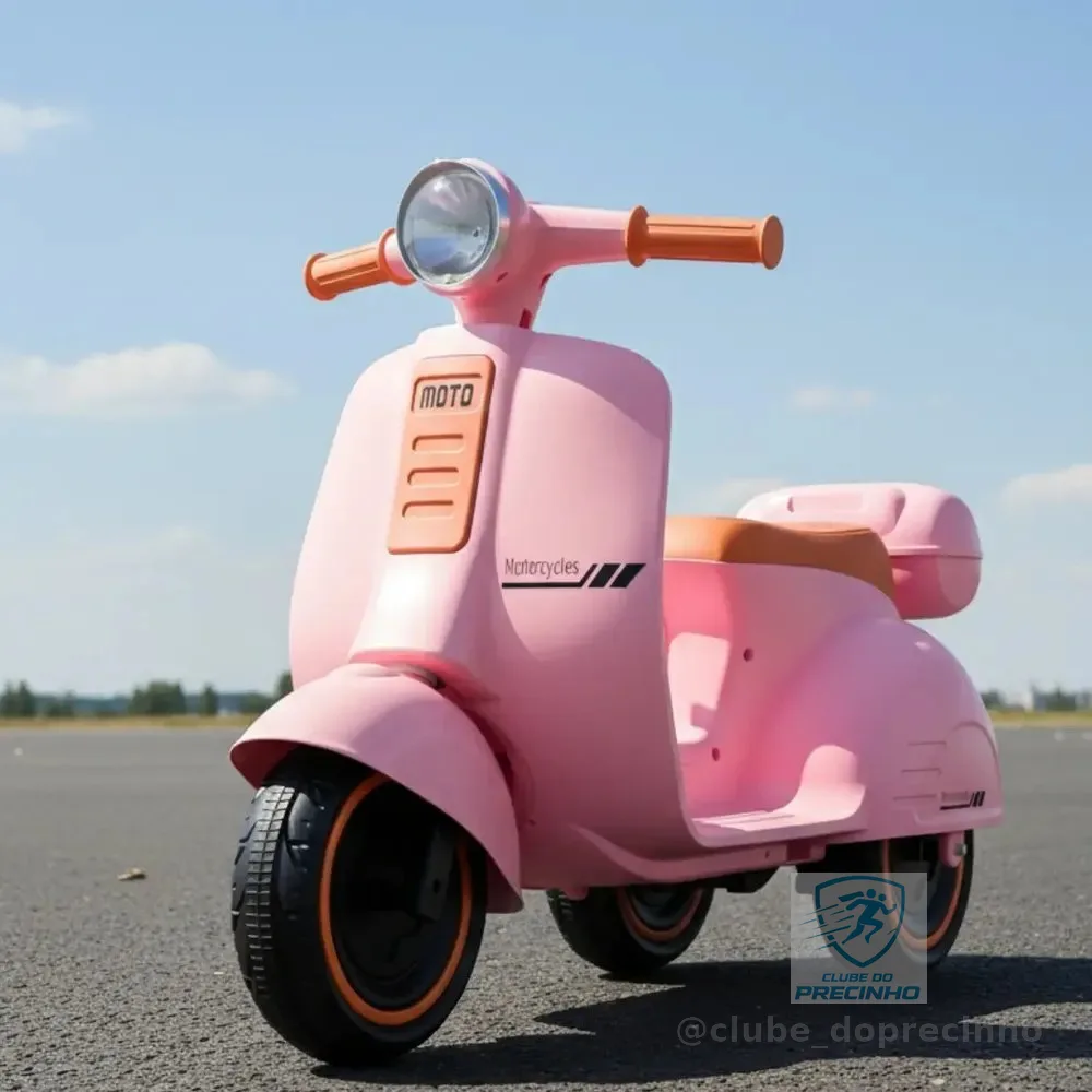 Mini Scooter Moto Elétrica Frente E Ré Bateria 6v Som E Luz Cor Rosa Voltagem Do Carregador 127/220v