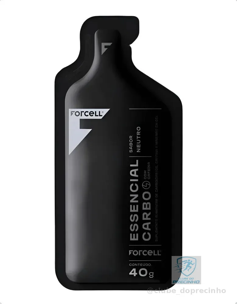Forcell Essencial Carbo Gel 10x40g Energia Rápida Cafeína Sabor Neutro Com Cafeína
