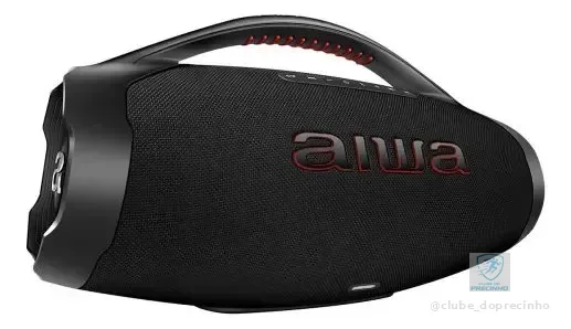 Caixa De Som Boombox Aiwa Aws-bbs-01b 200w Rms Bluetooth Res Cor Preto