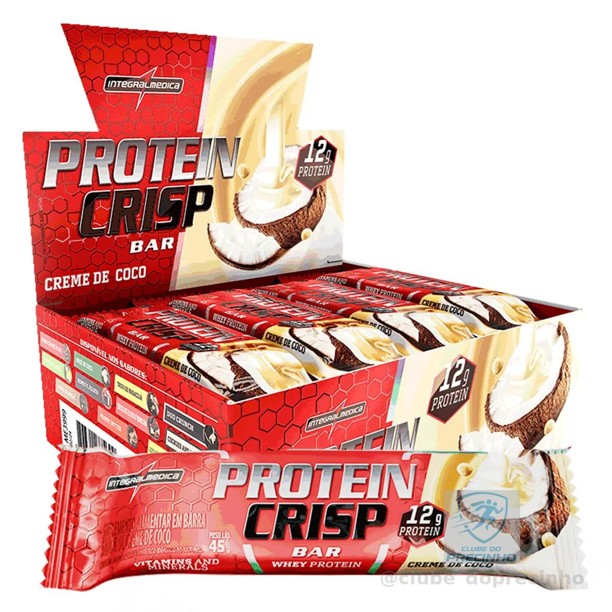 Integralmédica Whey Crisp Bar Creme de Coco 12 Unidades
