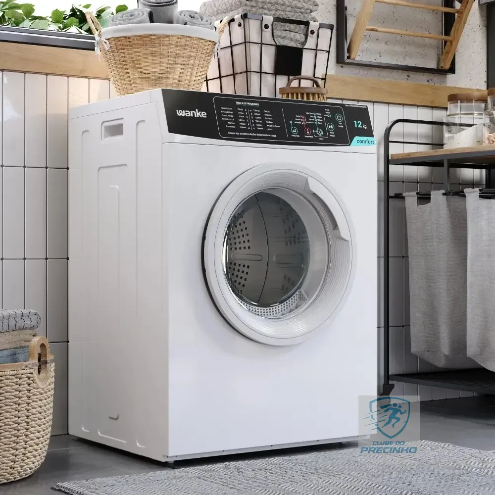 Secadora De Roupa De Piso Wanke 12kg Comfort 12 Programas Branco Promo Wave