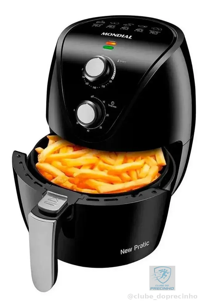Air Fryer Fritadeira Eletrica Mondial +saude 1500w 3,5l Cor Preto