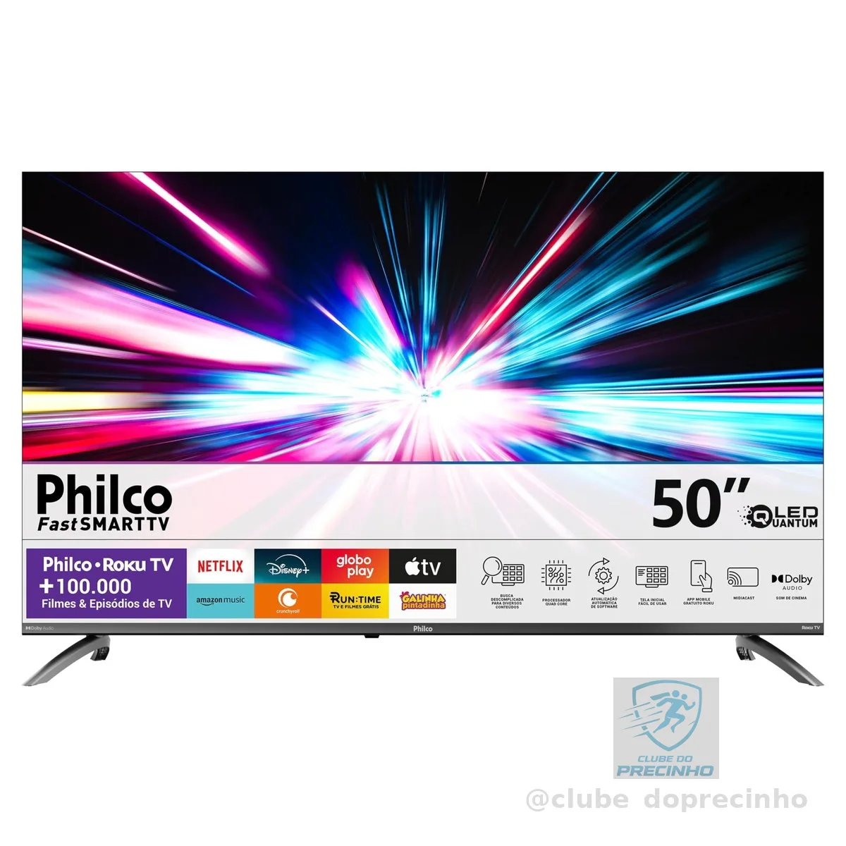Smart TV 50” Philco P50CRB 4K LED Dolby Audio
